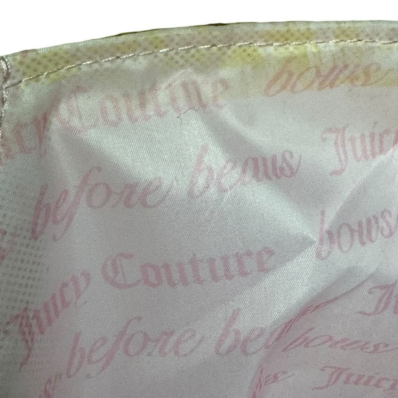 Juicy Couture Straw Tote Bag Round Handles Natural Pink - Picture 6 of 16